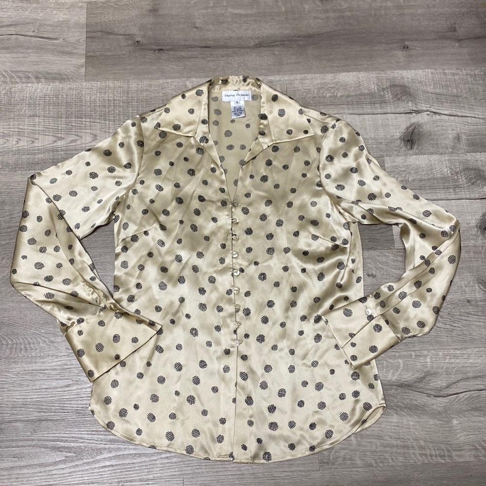 Rena Rowan Vintage Silk Button-down Shirt